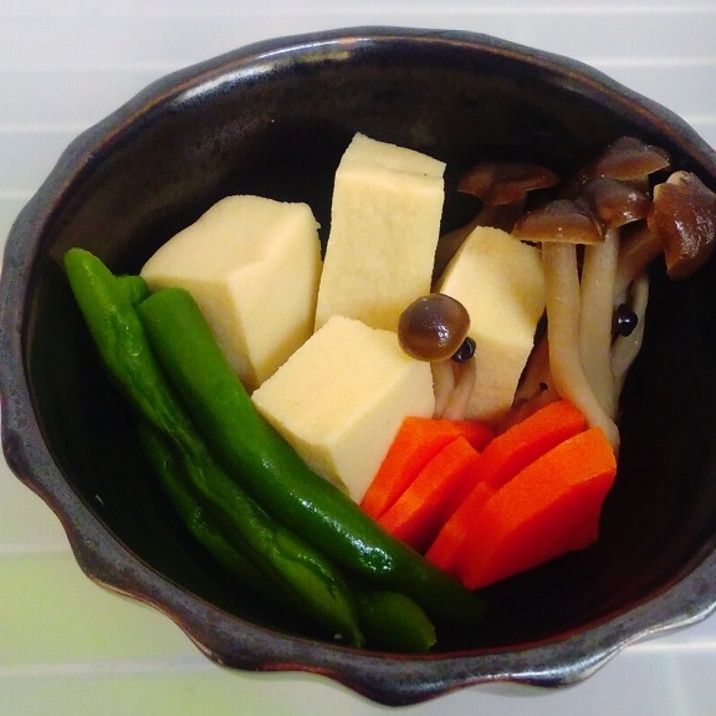 【レンジで一人分】高野豆腐の含め煮